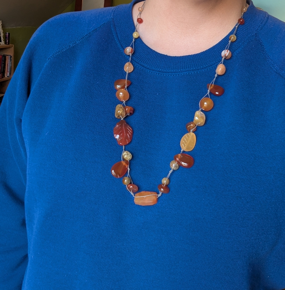 Glass and Stone Necklace